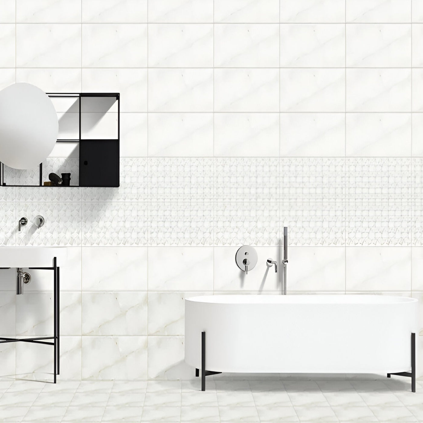 Carrara Elegance Ceramic Tile Concept