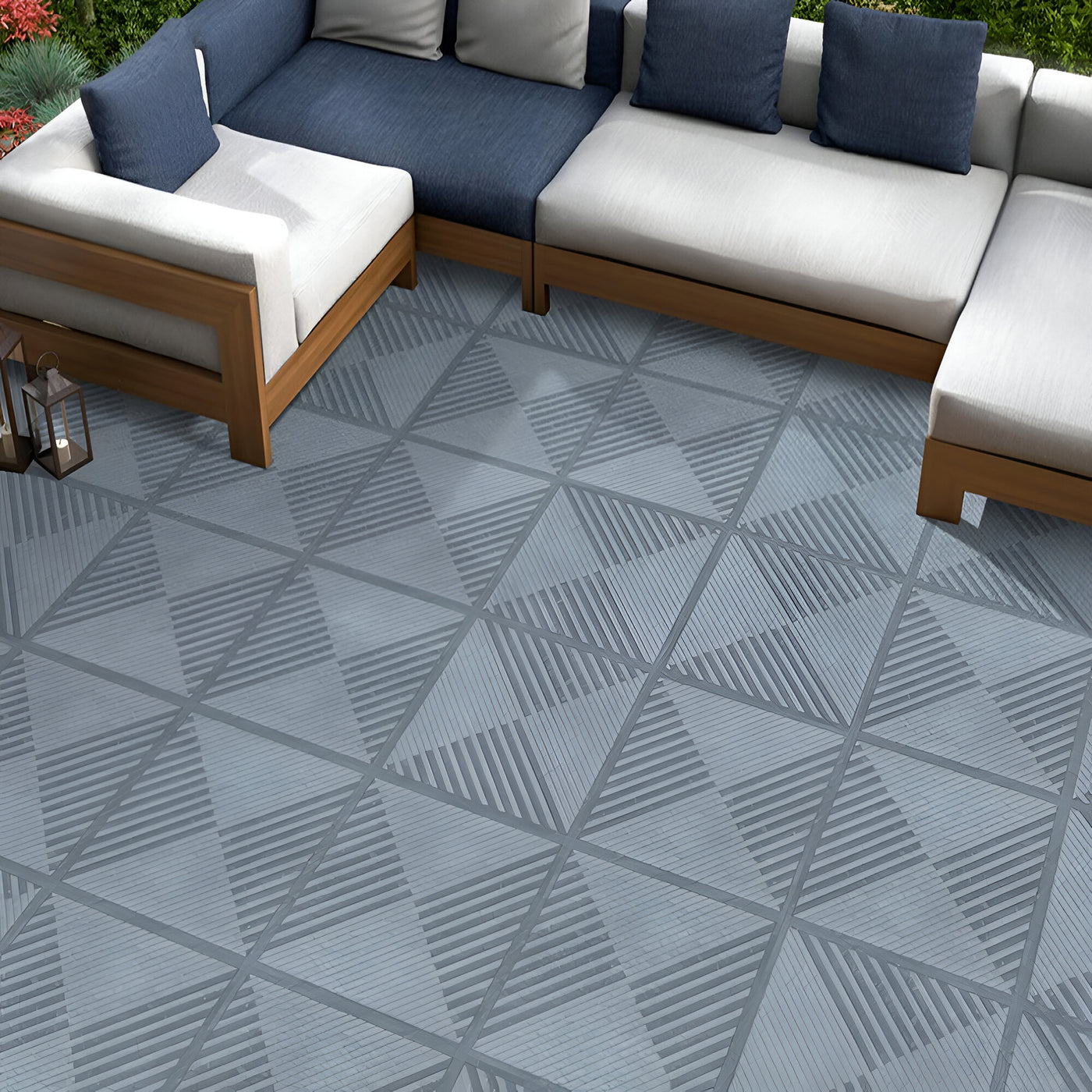 Artistic Grey Interlocking Moroccan Floor Inspiration