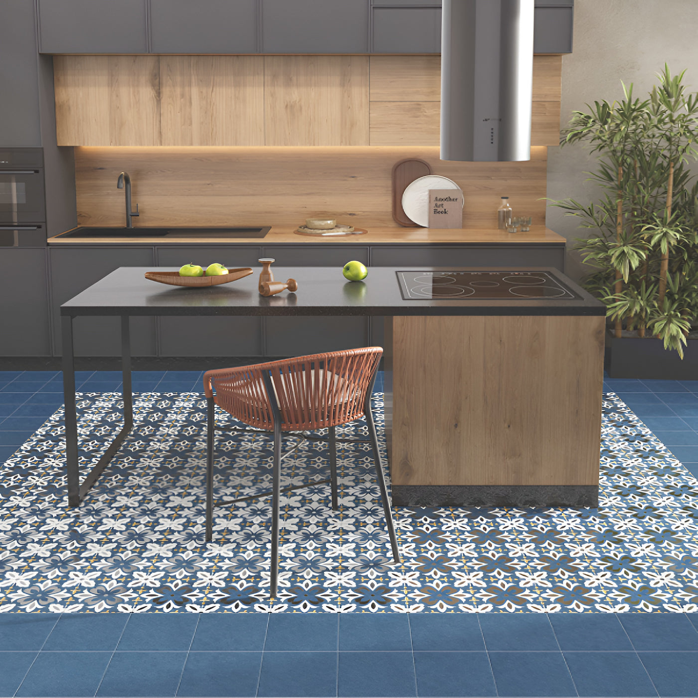 Artistic Navy Blue Moroccan Kitchen Designer Inspiration