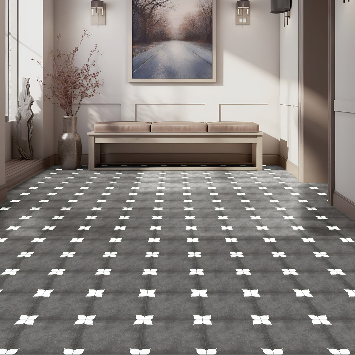 Modern Grey Athangudi Entryway Inspiration
