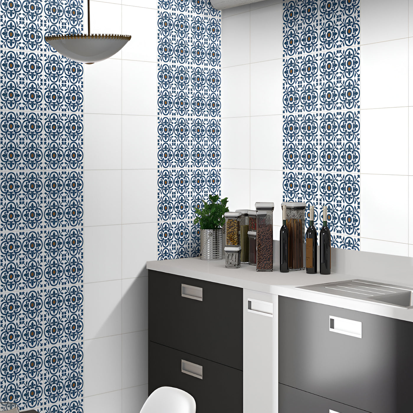 Artistic Royal Blue Moroccan Kitchen Inspiration