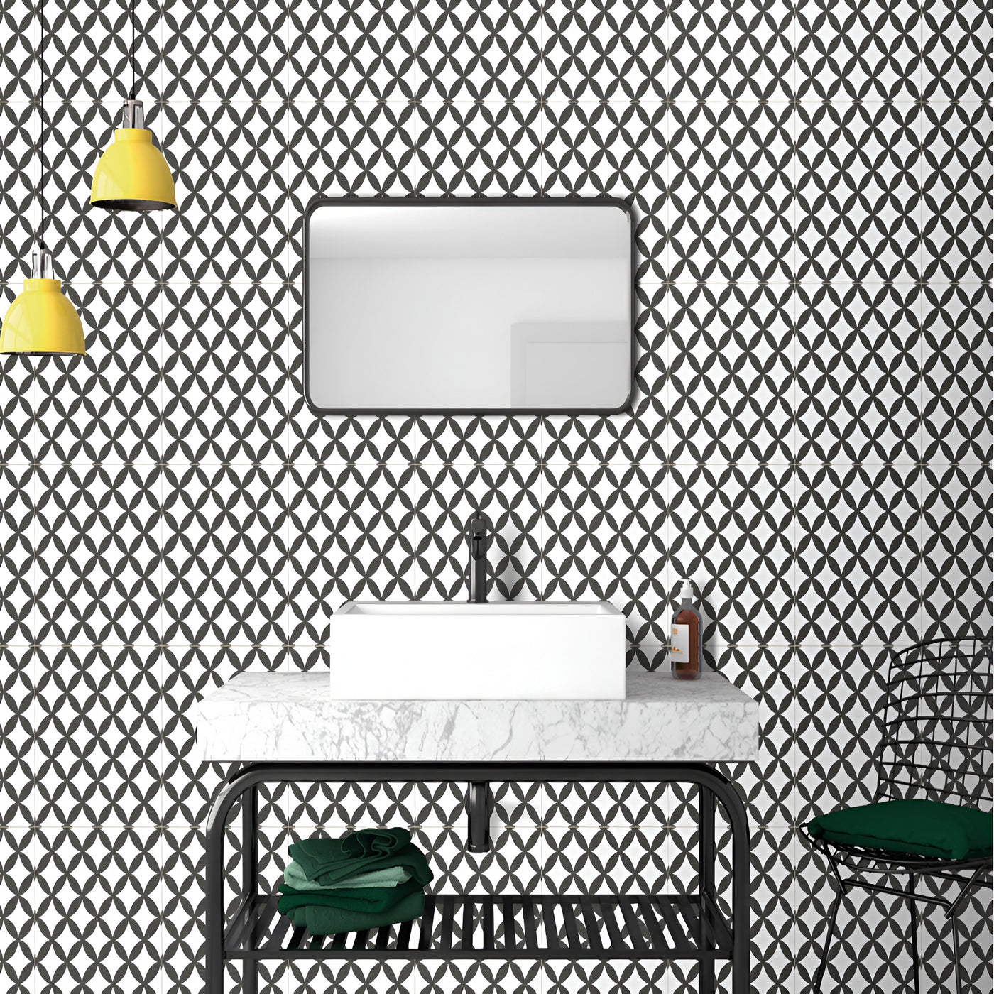 Artistic Floral Moroccan Bathroom Designer Inspiration