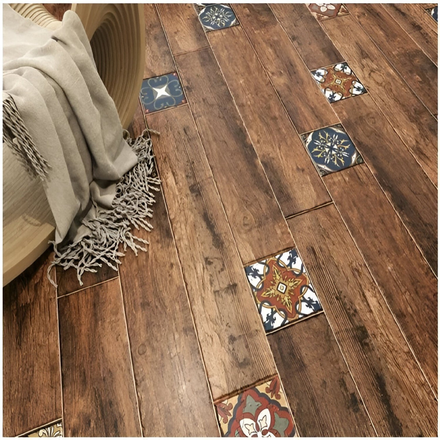 Artistic Sequio Nut Moroccan Wooden Floor