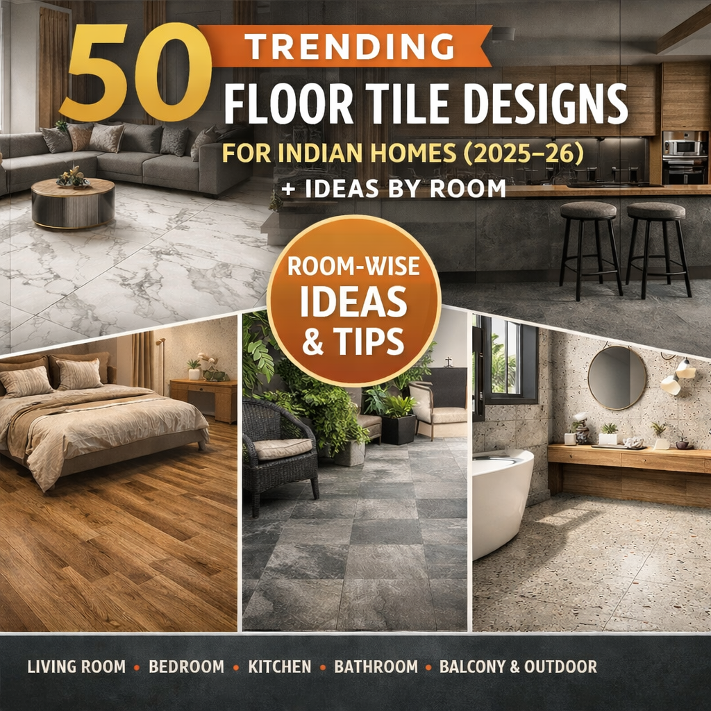 Talish Design In House 50 Trending Floor Tile Designs for Indian Homes