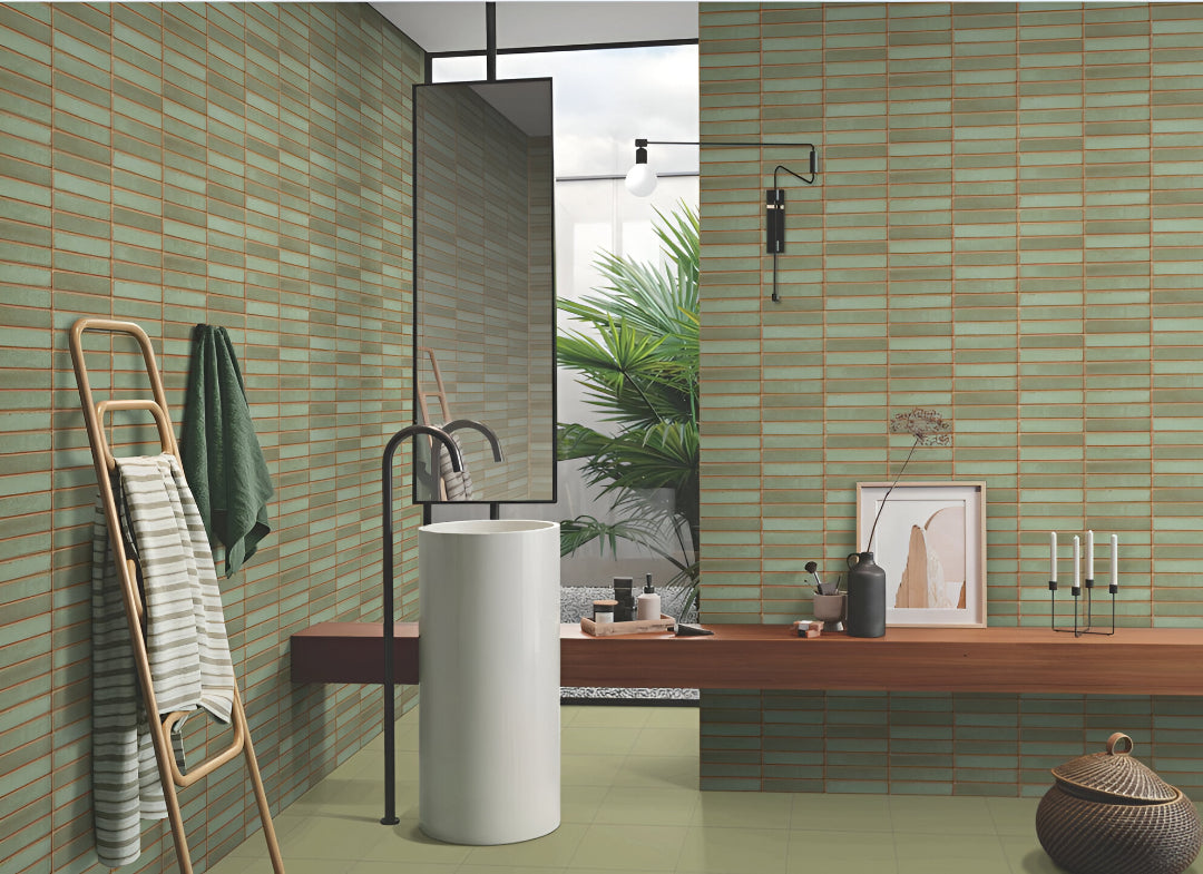 101 MN Green Ceramic Wall Tile with Matte Finish – 12x24 Inch



