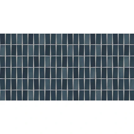 108 MN Blue Ceramic Tile 12x24 inch with glossy finish, perfect for modern kitchen and bathroom walls.


