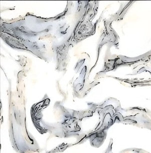 11119 Marble Ceramic Tile 24x24 Inch, featuring classic white marble tones with subtle gray veining, ideal for elegant and durable flooring or wall applications.
