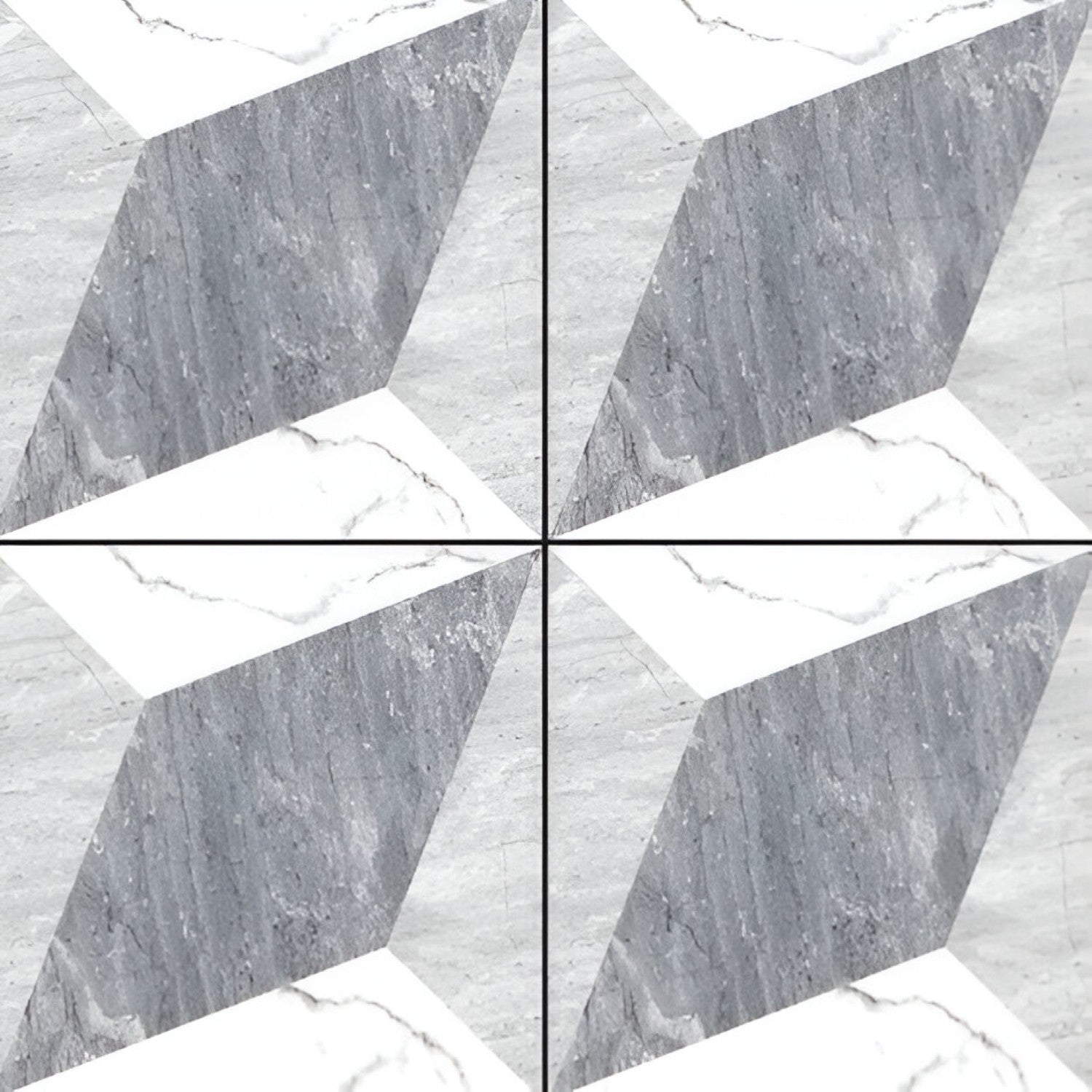 11149 Marble Ceramic Tile 24x24 Inch, featuring classic white marble tones with soft gray veining, perfect for elegant and durable flooring or wall applications.
