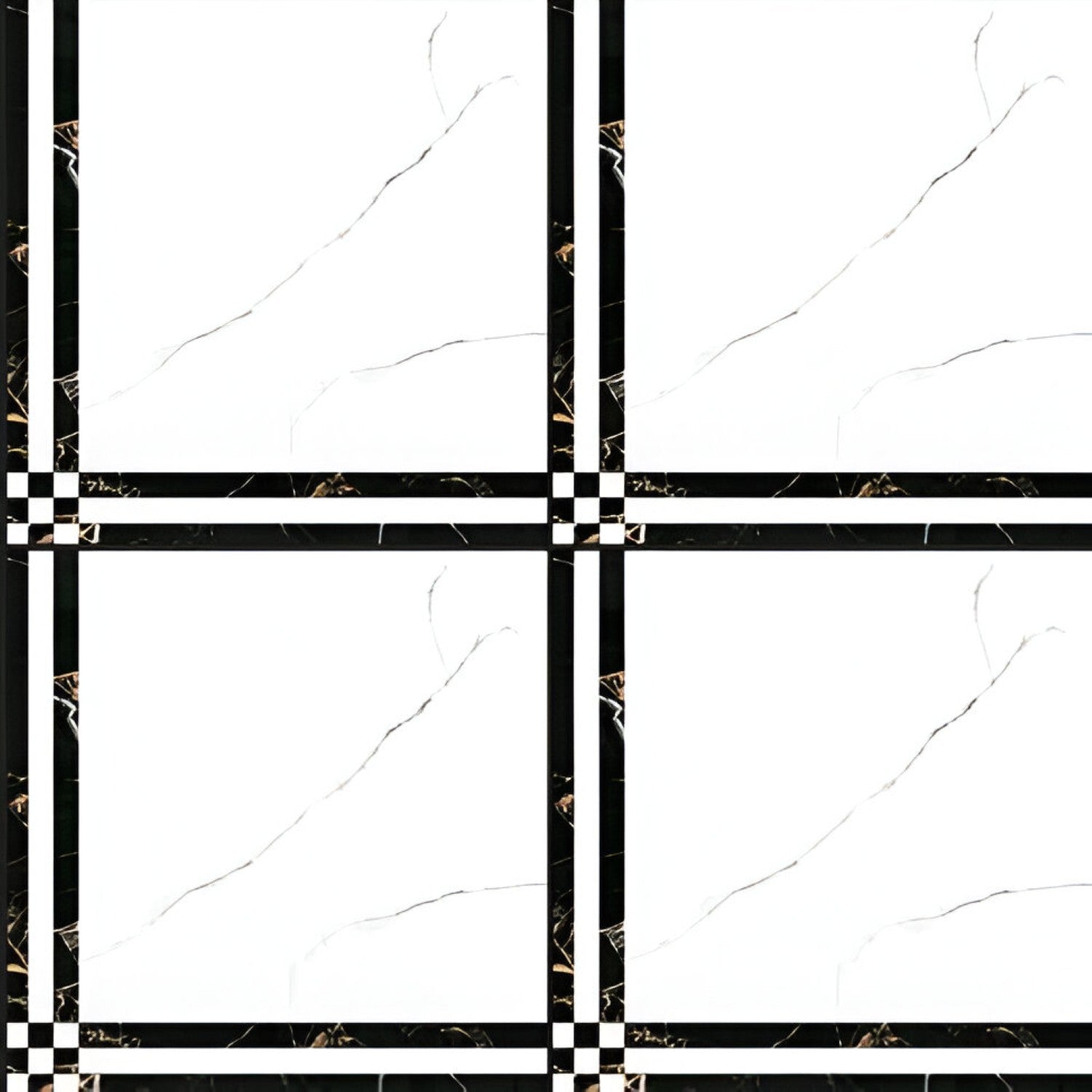 11174 Marble Ceramic Tile 24x24 Inch, featuring smooth white marble patterns with soft gray veining, perfect for stylish and durable flooring or wall applications.
