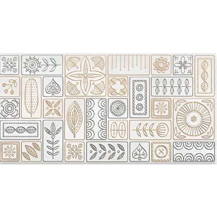 15045-HL-1 Ceramic Tile 12 x 24 Inch – Decorative Floral and Geometric Design