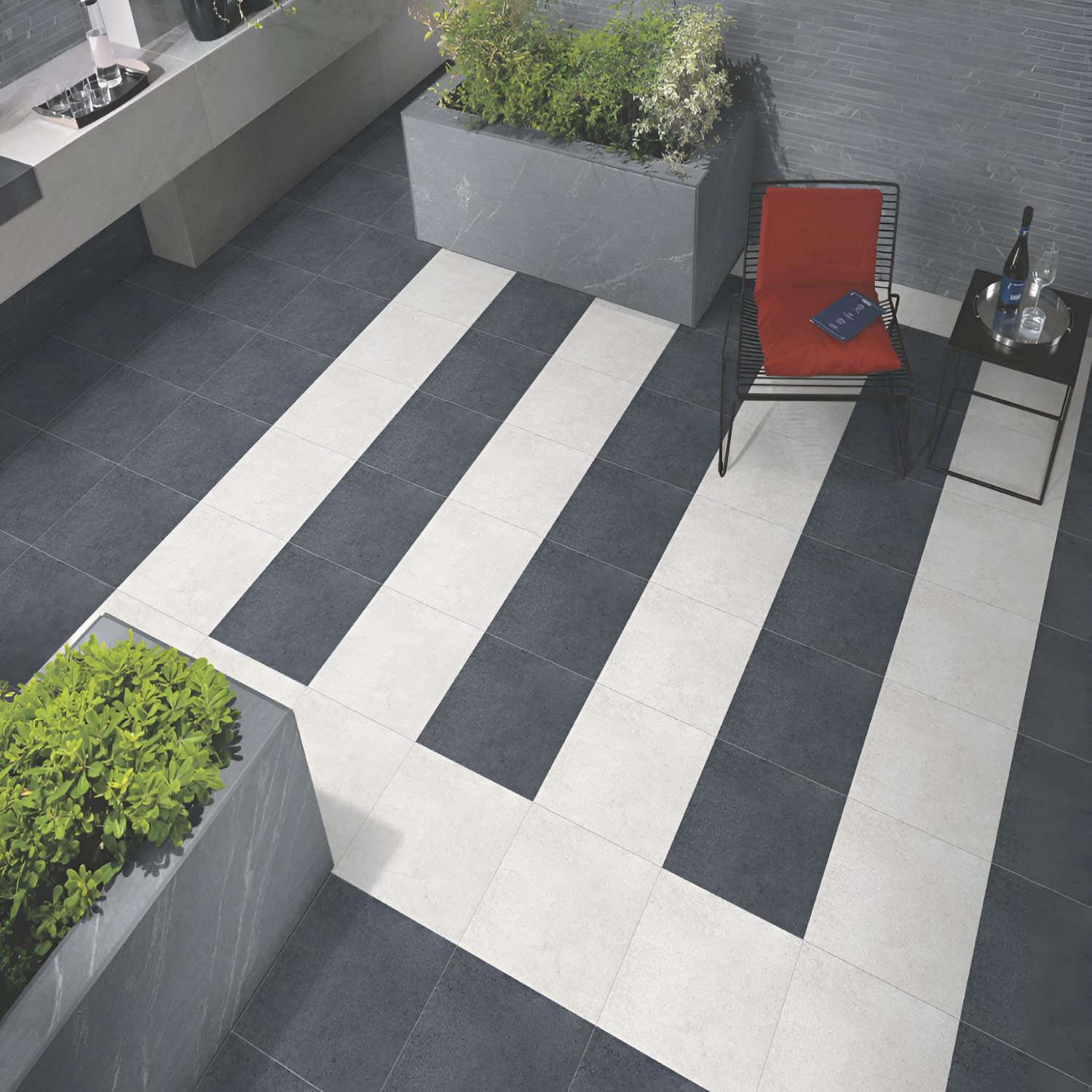 1666/1667 Rustic Vitrified Tile 16x16 inch with a matt finish, featuring a natural rustic texture in warm earthy tones, durable and scratch-resistant surface, ideal for traditional and contemporary floors and walls.
