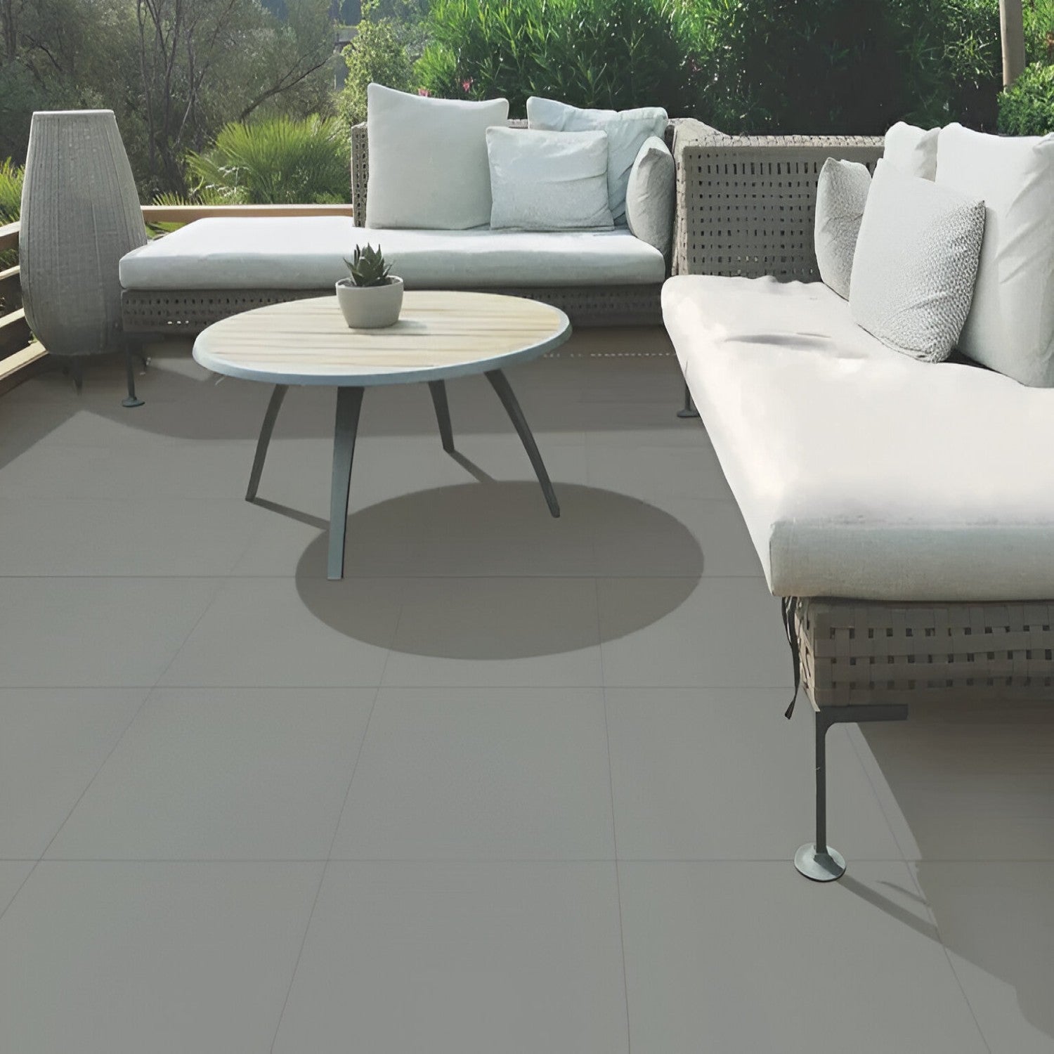 1675 Plain Vitrified Tile 16x16 Inch, featuring a smooth, polished surface in neutral tones, perfect for durable, stylish, and easy-to-maintain flooring or wall applications.
