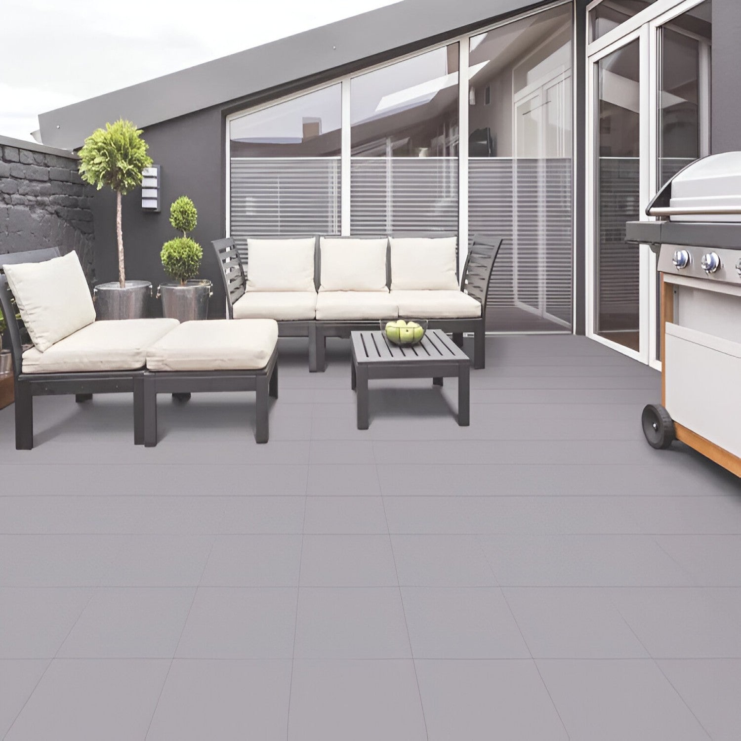 1676 Plain Vitrified Tile 16x16 Inch, featuring a smooth, polished surface in neutral tones, ideal for durable, elegant, and low-maintenance flooring or wall applications.
