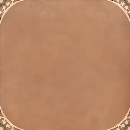 1682 Moroccan vitrified floor tile showcasing detailed Rangoli-inspired printed patterns with a soft matt finish, designed for elegant indoor flooring applications, featuring rich decorative motifs and durable vitrified surface in a 16×16 inch square format.