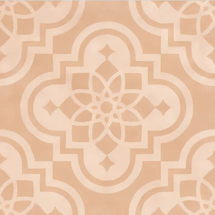 1683 Moroccan vitrified floor tile in 16x16 inch size featuring elegant printed rangoli-inspired patterns with a smooth matt finish, designed to enhance interior flooring with rich Moroccan-style detailing and long-lasting durability.