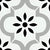 20002 Ceramic Moroccan Tile – 12x12 inch tile with classic blue and beige Moroccan geometric floral design.


