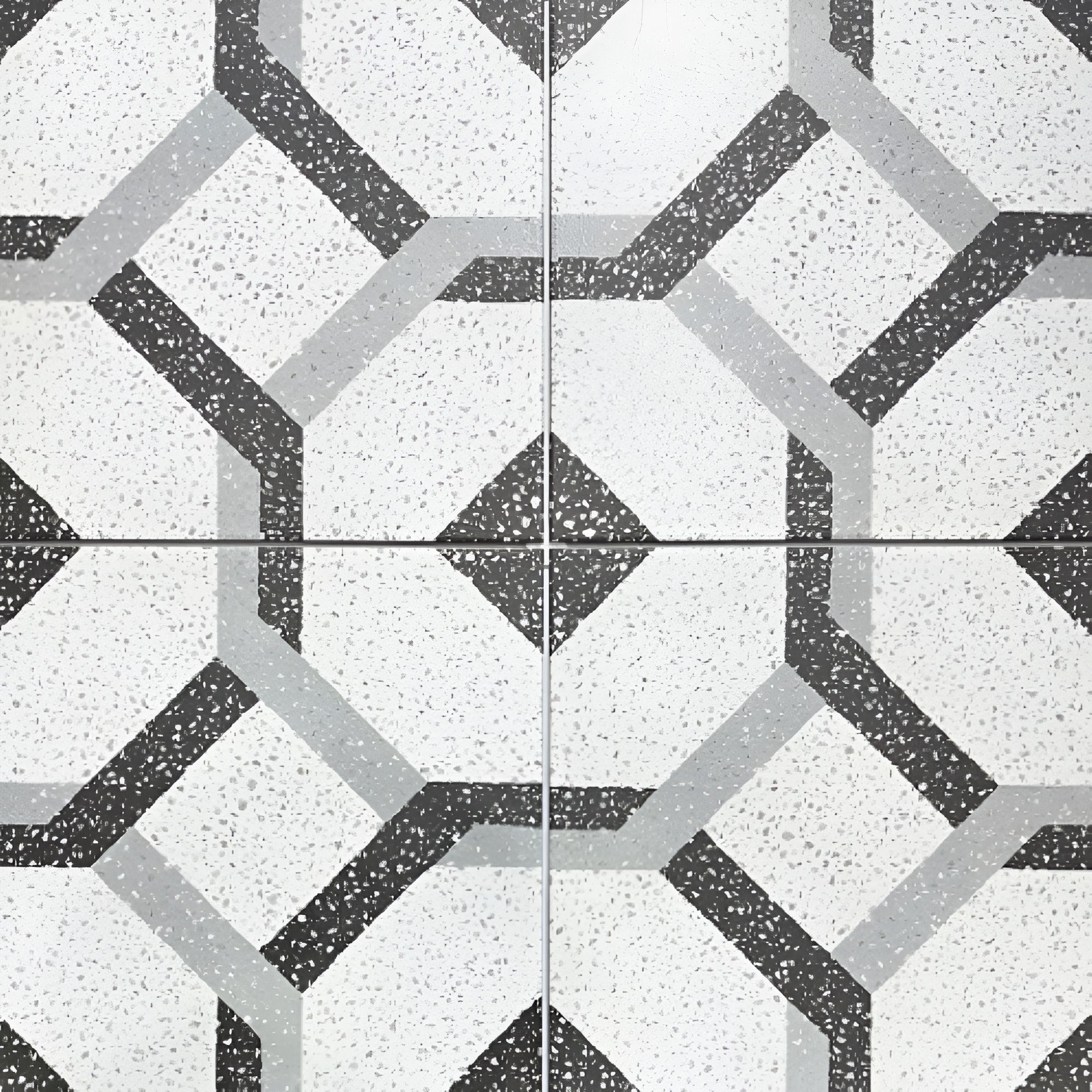 20453 terrazzo vitrified tile in 12×12 inch size featuring a smooth matt finish, suitable for wall and floor installation, showcasing a refined terrazzo surface with durable vitrified construction for modern interiors.