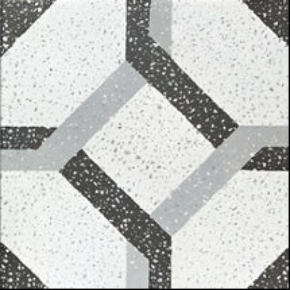 20453 terrazzo vitrified tile in 12×12 inch size featuring a smooth matt finish, suitable for wall and floor installation, showcasing a refined terrazzo surface with durable vitrified construction for modern interiors.