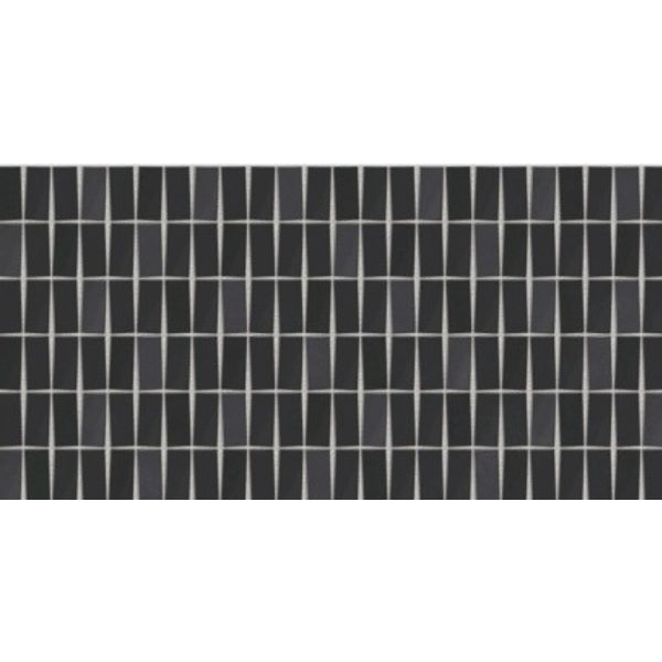 226 MN Black Ceramic Tile 12x24 inch with a glossy finish, ideal for high-contrast wall designs in bathrooms and kitchens.

