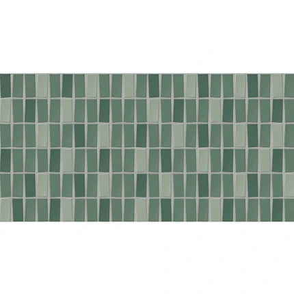 230 MN Green Ceramic Tile 12x24 inch glossy finish with rich emerald tone for kitchen and bathroom walls.

