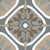 303001 Moroccan Vitrified Tile – 12×12 inch matte vitrified tile in beige‑brown tones, printed with traditional Moroccan‑rangoli geometric and floral motifs; durable and suitable for floor or wall installation.