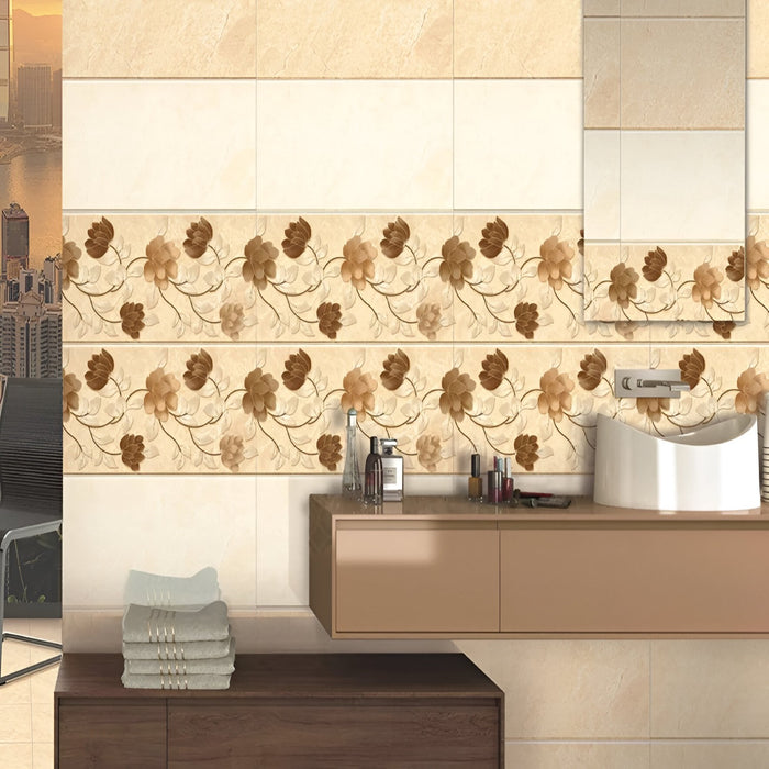 Charming Floral Patterned Bathroom Design Inspiration