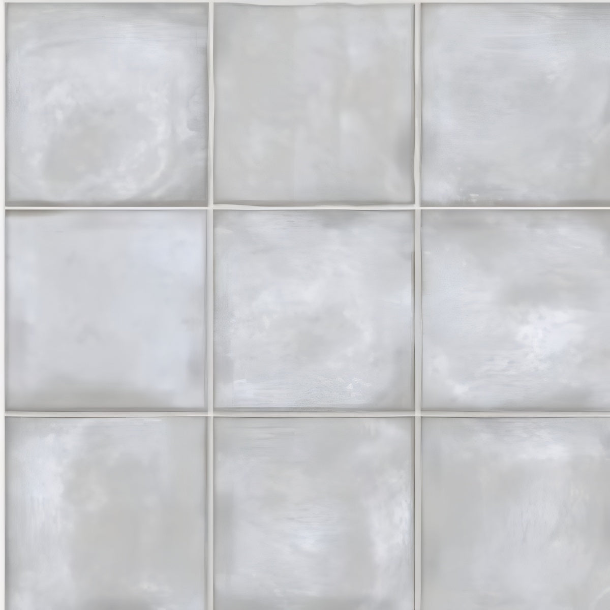307 MN Tile 12x12 Inch – Light grey ceramic wall tile with cloudy matte texture for modern minimalist spaces.

