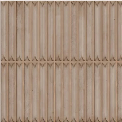312 MN Tile 12x12 Inch – Coffee brown matte wall tile with ribbed vertical texture for warm, earthy interiors.


