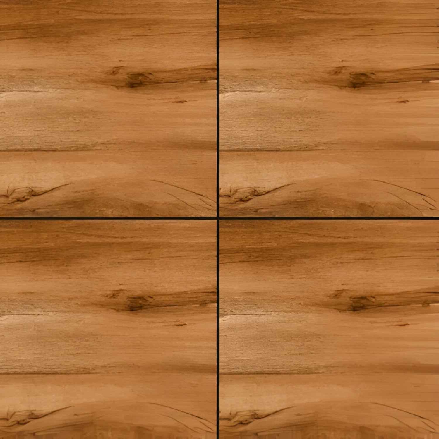 40004 Wooden Ceramic Tile 24x24 Inch, featuring natural wood-like patterns with warm brown tones, perfect for adding a rustic and durable finish to floors or walls.
