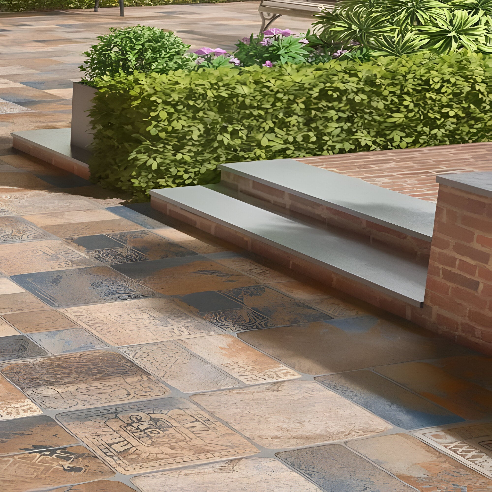 4152-MJD Rustic Vitrified Tile 16x16 Inch – Matt Finish Floor Tile Showing Natural Rustic Texture and Durable Surface Ideal for Home and Commercial Flooring