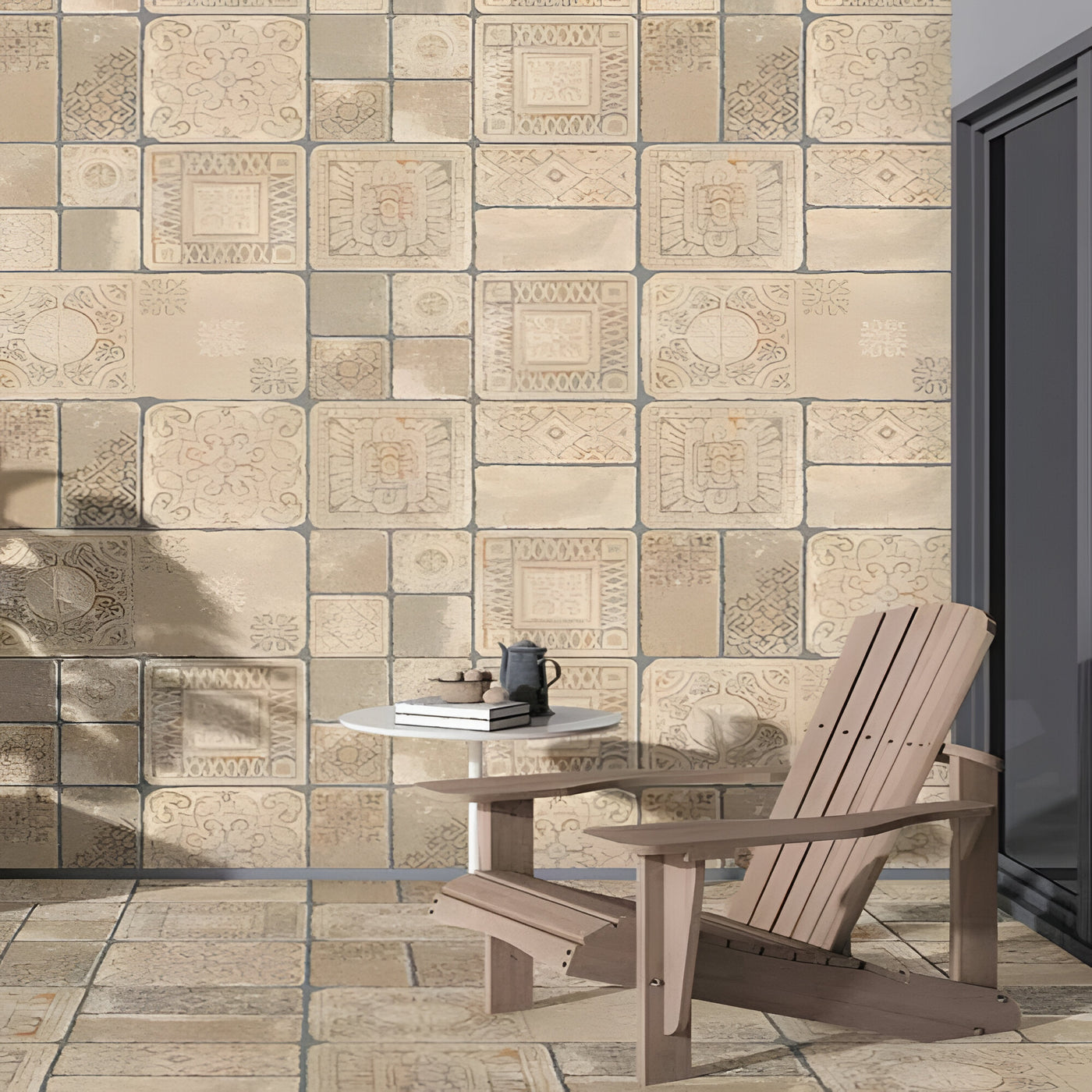Classic Terracotta Floral Rustic Floor Inspiration