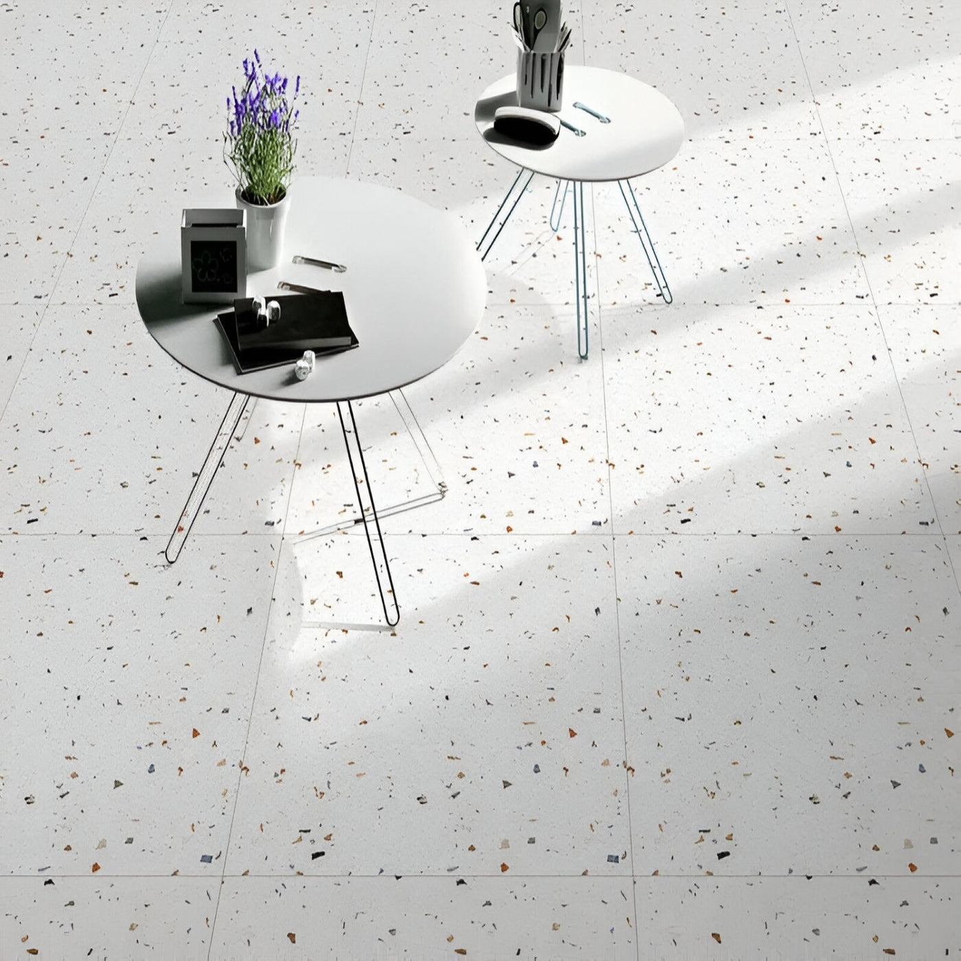 Classic Grey Terrazzo Designer Flooring Inspiration