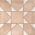 501-MN ceramic wall tile in 12 inch by 12 inch size featuring a glossy surface with deep punched texture, printed detailing, and subtle highlighter effects, installed on an interior wall to create a refined and visually rich decorative finish
