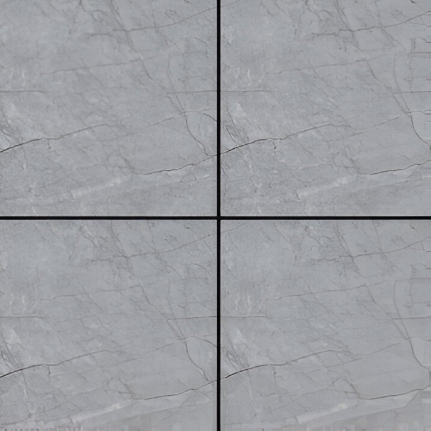 50255 Marble Ceramic Tile 24x24 Inch, featuring smooth white marble tones with subtle gray veining, perfect for elegant and durable flooring or wall applications.
