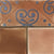 6004 Decor Vitrified Tile 20x20 Inch – Warm brown tile featuring a mix of plain and embossed floral patterns, perfect for rustic or Mediterranean-style spaces.