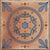 6004 Decor Vitrified Tile 20x20 Inch – Elegant vitrified tile featuring a circular floral pattern in earthy tones, perfect for adding a traditional touch to floors or walls.