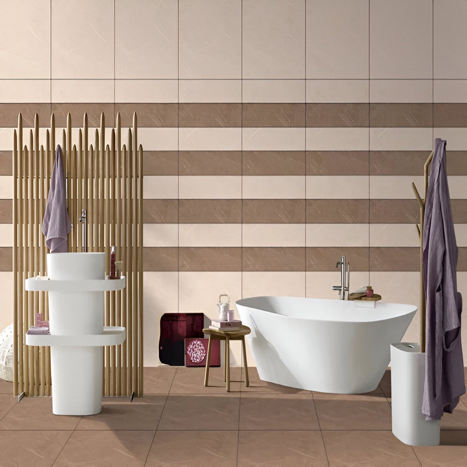 60115, 60116, and 60117 Plain Ceramic Tile 24x24 Inch, featuring smooth, uniform finishes in neutral tones, ideal for modern, elegant, and durable flooring or wall applications.
