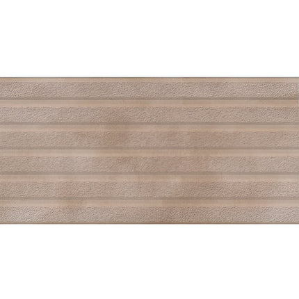 6337-HL-4 Ceramic Tile 12x24 Inch – Fluted matte ceramic wall tile with vertical groove design for modern interiors

