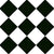 6908 Moroccan Ceramic Tile – 24x24 inch ceramic tile with intricate black and white floral and geometric star patterns, ideal for bold, stylish interiors.