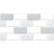 White matte ceramic wall tile with brick design, 12x24 inch size.