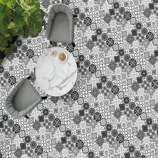 Artistic Black and White Moroccan Floor Inspiration