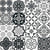 Floor application of 8066 Moroccan vitrified tile in 16 x 16 inch size showing intricate printed Moroccan and Rangoli pattern with a matt surface texture.