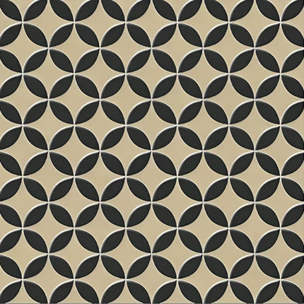 8068 Moroccan vitrified floor tile in 16 x 16 inch size, showcasing a printed Moroccan and Rangoli inspired geometric pattern with intricate symmetrical motifs, a smooth matt surface texture, clean tile edges, and a decorative layout suitable for living rooms, bedrooms, hallways, and commercial interiors.