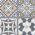 8072 Moroccan vitrified floor tile in 16x16 inch size featuring detailed printed Moroccan and Rangoli-inspired patterns with a matt finish surface, suitable for decorative residential and commercial flooring applications, offering durable, low-porosity and easy-to-maintain tile design.