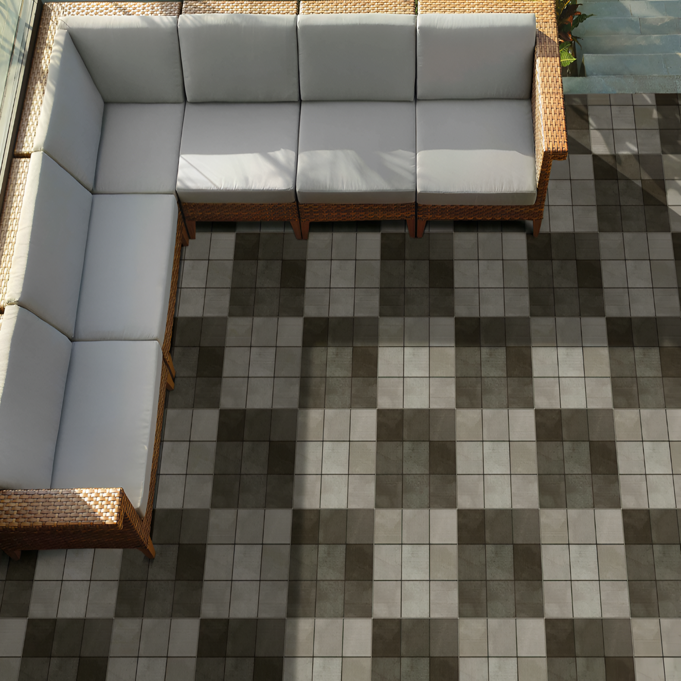 Earthy Toned Checkerboard Rustic Outdoor Inspiration