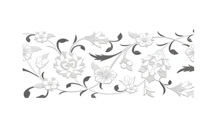 Agaria White Decor-5 Ceramic Tile 12 x 24 inch featuring a sophisticated white design with decorative patterns, perfect for adding a touch of elegance and modern charm to walls and interiors.
