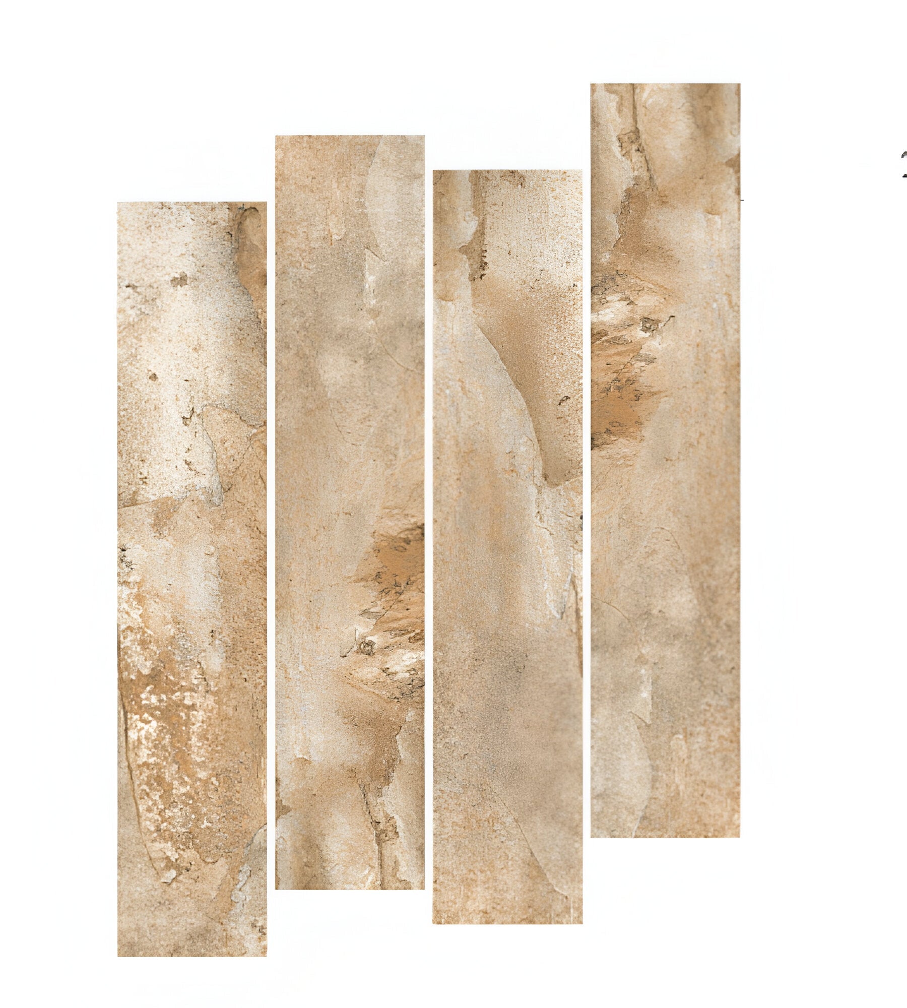 Akron Beige Wooden Plank Vitrified Floor Tile 8x48 Inch in matt finish, showing detailed natural wood grain texture and beige wooden plank design for interior home or commercial flooring applications.