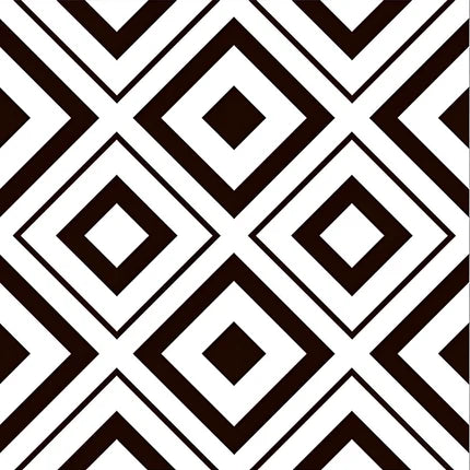 Akron Moroccan Vitrified Tile 24x24 inch in black and white, featuring intricate Moroccan geometric patterns with a smooth matte finish, ideal for modern and elegant home interiors, living rooms, hallways, and commercial spaces
