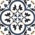 Alham Blue Moroccan Vitrified Tile 16×16 Inch (B) featuring an intricate Moroccan-inspired printed Rangoli pattern with a premium matt finish, designed for bathroom floor applications. This durable vitrified tile showcases detailed ornamental motifs that create a sophisticated decorative flooring solution for both modern and traditional bathroom interiors.