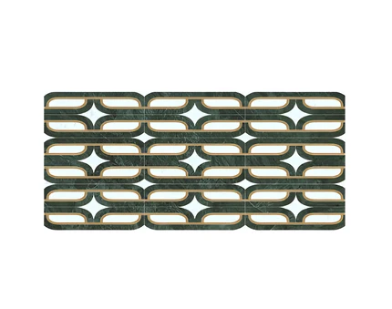 Alpi Verde-02 Marble Vitrified Tile 24 × 48 Inch featuring an elegant green marble design with a premium matt finish, installed on both wall and floor in a luxurious modern living room interior. Large-format vitrified tile suitable for bathrooms, kitchens, bedrooms, balconies, terraces, and commercial spaces, offering natural stone aesthetics, exceptional durability, low water absorption, scratch resistance, and easy maintenance.